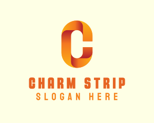 Gradient Orange Letter C logo design