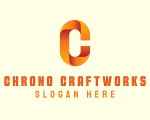 Gradient Orange Letter C logo design