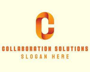 Gradient Orange Letter C logo design