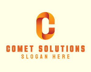 Gradient Orange Letter C logo design