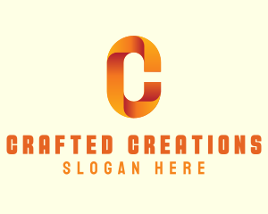 Gradient Orange Letter C logo design