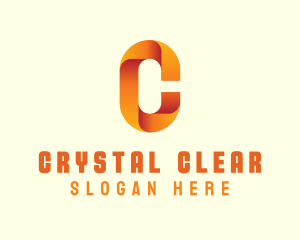 Gradient Orange Letter C logo design