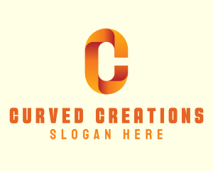 Gradient Orange Letter C logo design