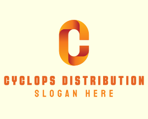 Gradient Orange Letter C logo design