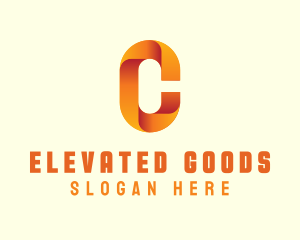 Gradient Orange Letter C logo design