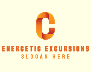 Gradient Orange Letter C logo design