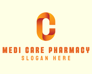 Gradient Orange Letter C logo