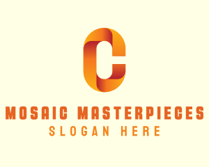 Gradient Orange Letter C logo design