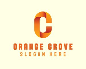 Gradient Orange Letter C logo