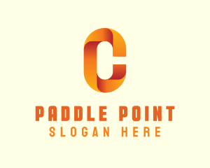 Gradient Orange Letter C logo design