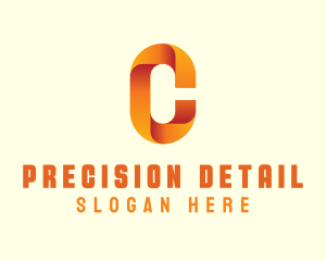 Gradient Orange Letter C logo design