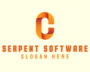 Gradient Orange Letter C logo design