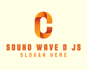 Gradient Orange Letter C logo design