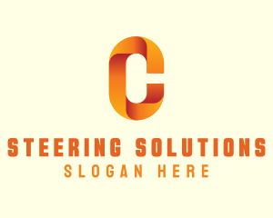 Gradient Orange Letter C logo design