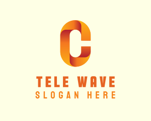 Gradient Orange Letter C logo design