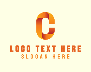 Letter C - Gradient Orange Letter C logo design