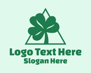 Green Triangle Shamrock  logo