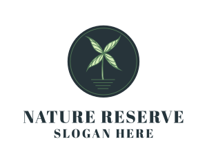 Natural Leaf Windmill  logo design