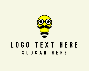 Light Bulb Mustache logo