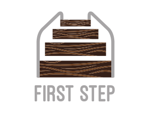 Wood Stairs Carpentry logo design