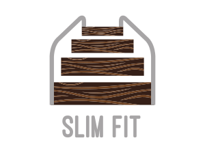 Wood Stairs Carpentry logo design