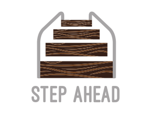 Wood Stairs Carpentry logo design