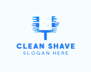 Cleaning Squeegee Housekeeping logo design