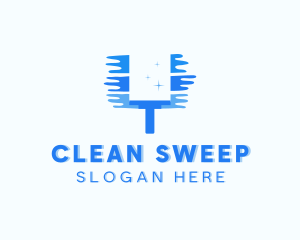 Cleaning Squeegee Housekeeping logo design