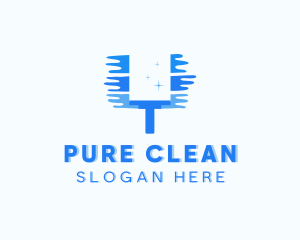 Cleaning Squeegee Housekeeping logo design