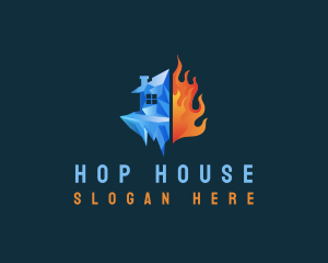 Ice Fire House logo design