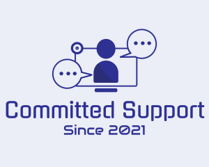 Chat Support Agent  logo design