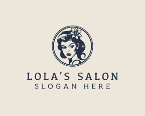 Female Cosmetology Salon logo design