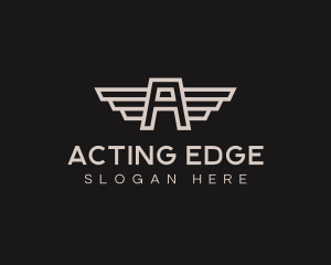 Aviation Wings Letter A logo design