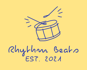 Blue Drum Line Art logo