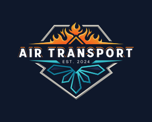 Air Conditioning Fire Ice logo design