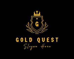 Imperial Gold Crown Crest logo design