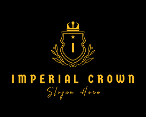 Imperial Gold Crown Crest logo design