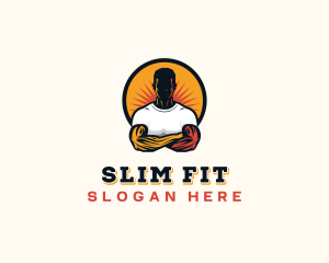 Muscular Fitness Gym logo design