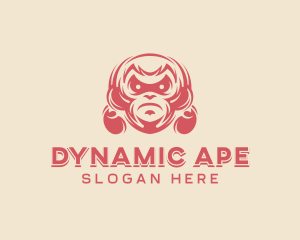 Angry Boxer Monkey logo design