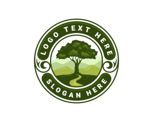 Tree Landscaping Mountain logo