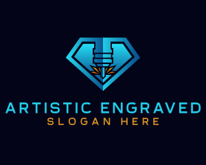 Diamond Laser Engraving logo design