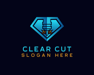 Diamond Laser Engraving logo design