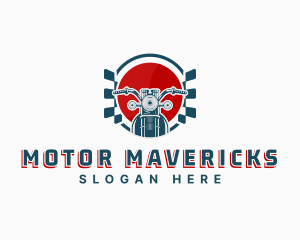 Motocross Motorcycle Driving logo design