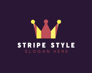 Stripes Royal Crown logo design