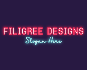 Neon Club Bar logo design