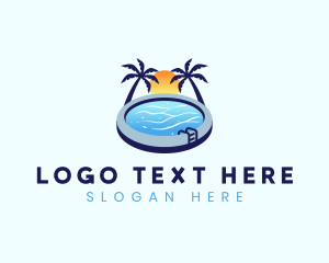 Swimming Pool Sunset logo