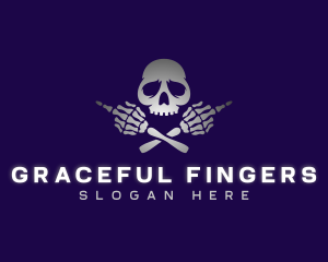 Rude Profanity Skull logo design