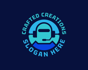 Tech Customer Support Headset logo design