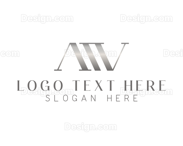 Luxury Hotel Letter AW Logo