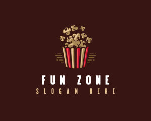 Popcorn Cinema Snack logo design